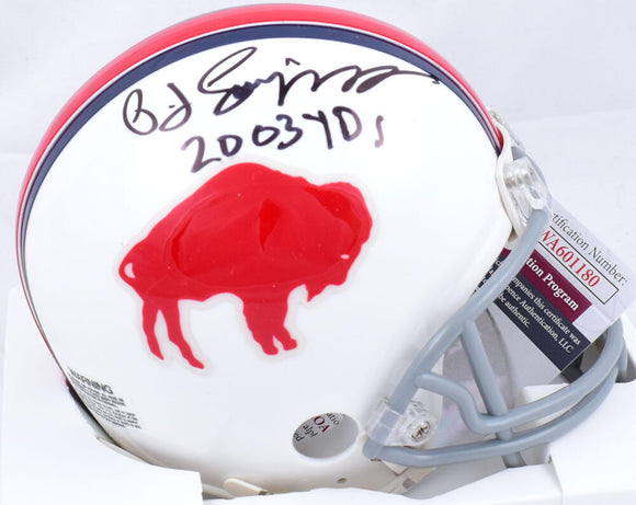 O.J. Simpson Autographed Buffalo Bills 65-73 Mini Helmet w/2003 YDS- JSA W *Black Image 1