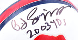O.J. Simpson Autographed Buffalo Bills 65-73 Mini Helmet w/2003 YDS- JSA W *Black Image 2