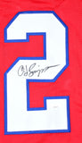 O.J. Simpson Autographed Red Pro Style Jersey - JSA W *Black Image 2