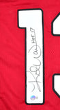 Kurt Warner Autographed Red Pro Style Jersey w/HOF-Beckett W Hologram *Black Image 2