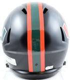 Andre Johnson Autographed Miami Hurricanes F/S Nights Speed Helmet- Beckett W Hologram *Orange Image 3