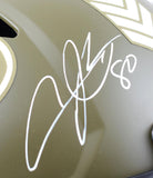 Andre Johnson Autographed Houston Texans F/S Salute to Service Speed Authentic Helmet- Beckett W Hologram *White Image 2