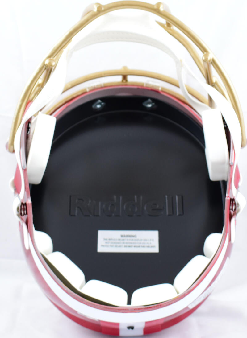 : Joe Montana Autographed 49ers F/S Flash Speed Helmet - Fanatics  White : Collectibles & Fine Art