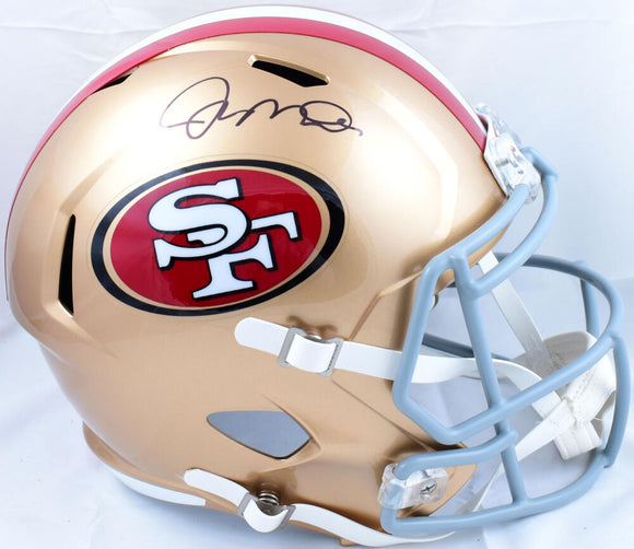 Joe Montana Autographed San Francisco 49ers F/S Speed Helmet - Fanatics *Black Image 1