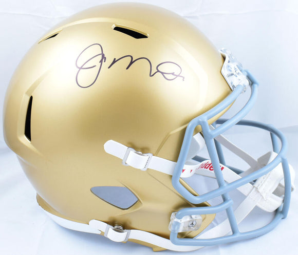 Joe Montana Autographed Notre Dame F/S Speed Helmet - Fanatics *Black Image 1