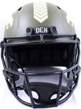 Terrell Davis Autographed Broncos F/S Salute to Service Speed Helmet w/ HOF- Beckett W Hologram *Orange Image 4