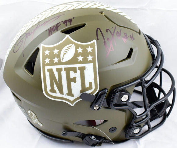 Ray Lewis Lawrence Taylor Signed NFL F/S Salute to Service Speed