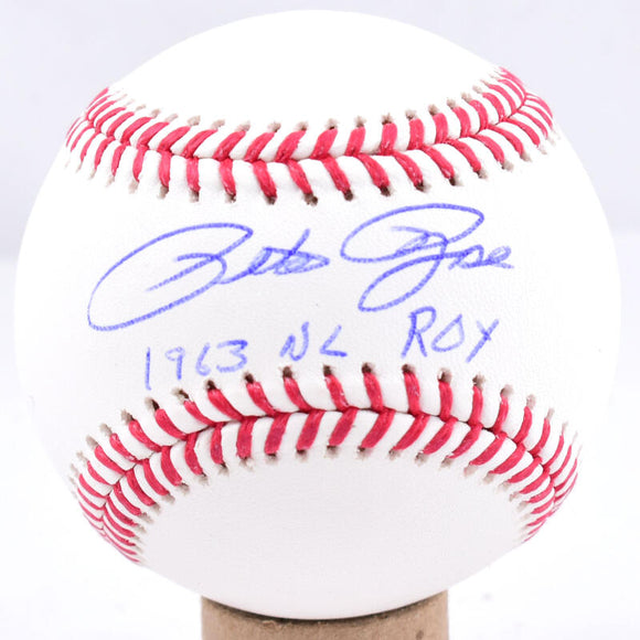 Pete Rose Autographed Rawlings OML Baseball w/ 1963 NL ROY - Beckett W Hologram *Blue Image 1