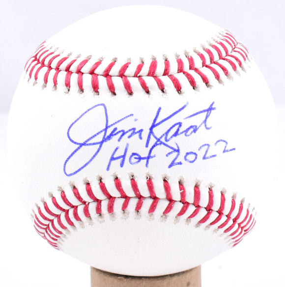 Jim Kaat Autographed Rawlings OML Baseball w/ HOF - Beckett W Hologram *Blue Image 1