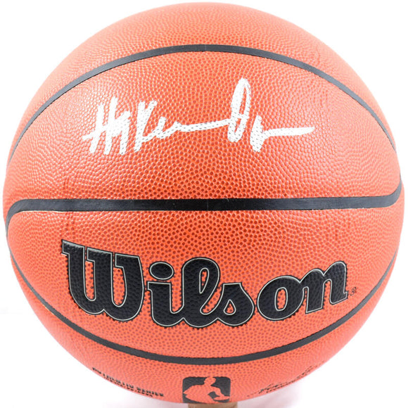Hakeem Olajuwon Autographed Wilson NBA Basketball - Beckett W Hologram *Silver Image 1