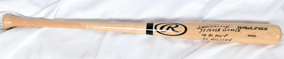 Vladimir Guerrero Sr. Autographed Blonde Rawlings Pro Baseball Bat w/3 Ins.-Beckett W Hologram *Black Image 1