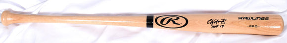 Edgar Martinez Autographed Blonde Rawlings Pro Baseball Bat w/HOF - Beckett W Hologram *Black Image 1
