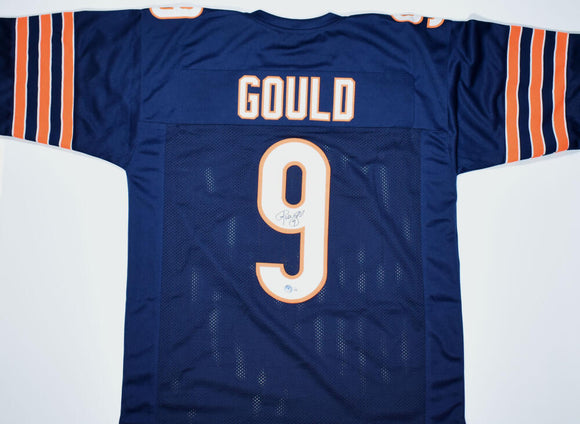 Robbie Gould Autographed Blue Pro Style Jersey- Beckett W Hologram *Black Image 1