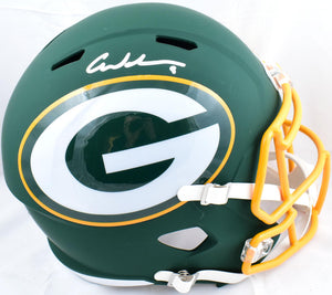 Christian Watson Autographed Green Bay Packers F/S Amp Speed Helmet-Beckett W Hologram *Silver Image 1