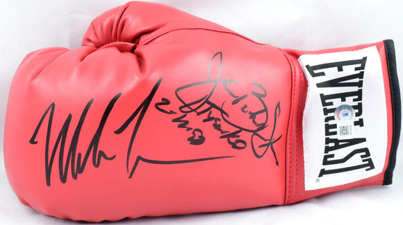 Mike Tyson Autographed Red Everlast Boxing Gloves