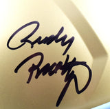 Rudy Ruettiger Signed Notre Dame Riddell F/S Speed Helmet w/2 Inscriptions- Beckett W Hologram *Black Image 2