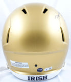 Rudy Ruettiger Signed Notre Dame Riddell F/S Speed Helmet w/2 Inscriptions- Beckett W Hologram *Black Image 4