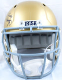 Rudy Ruettiger Signed Notre Dame Riddell F/S Speed Helmet w/2 Inscriptions- Beckett W Hologram *Black Image 5