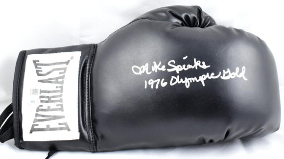 Michael Spinks Autographed Black Everlast Boxing Glove w/Gold- Beckett W Hologram *Silver *Right Image 1