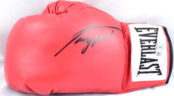 Larry Holmes Autographed Everlast Red Boxing Glove-Beckett W Hologram *Black *Left Image 1