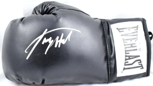 Larry Holmes Autographed Everlast Black Boxing Glove-Beckett W Hologram *Silver *Left Image 1