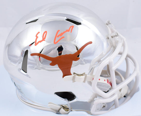 Earl Campbell Autographed Texas Longhorns Chrome Speed Mini Helmet - Beckett W Hologram *Orange Image 1