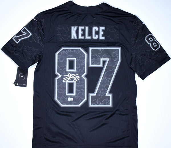 Travis Kelce Autographed Chiefs Nike Black RFLCTV Jersey- Beckett W Ho –  The Jersey Source