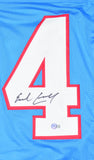 Earl Campbell Autographed Blue Pro Style Jersey- Beckett W Hologram *Black Image 2