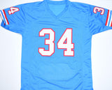 Earl Campbell Autographed Blue Stat Pro Style Jersey- Beckett W Hologram *Black Image 3