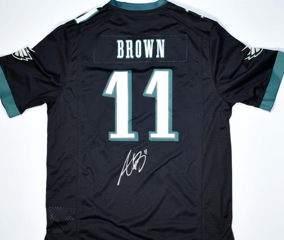 A.J. Brown Autographed Philadelphia Eagles Black Nike Game Jersey - Beckett W Hologram *Silver Image 1