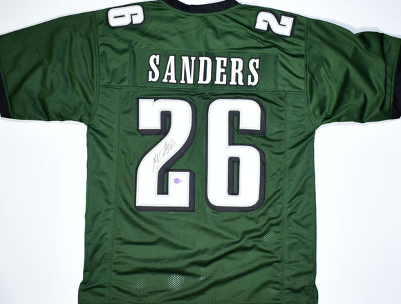 Miles Sanders Autographed Green Pro Style Jersey- Beckett W Hologram *Black Image 1
