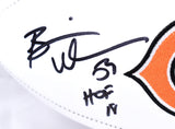 Brian Urlacher Autographed Chicago Bears Logo Football w/ HOF *L- Beckett W Hologram *Black Image 2