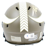 Adrian Peterson Signed Vikings Salute to Service Speed Mini Helmet-Beckett W Hologram *Gold Image 3