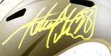 Adrian Peterson Autographed Minnesota Vikings F/S Salute to Service Speed Helmet-Beckett W Hologram *Yellow Image 2