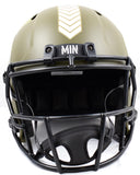 Adrian Peterson Autographed Minnesota Vikings F/S Salute to Service Speed Helmet-Beckett W Hologram *Yellow Image 4