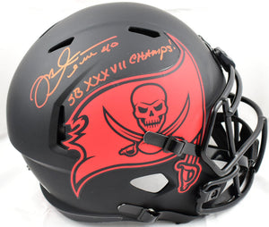 Mike Alstott Autographed Tampa Bay Bucs F/S Eclipse Speed Helmet w/Insc - Beckett W Hologram *Red Image 1