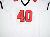 Mike Alstott Autographed White Pro Style Jersey - Beckett W Hologram *Silver Image 3