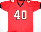 Mike Alstott Autographed Red Pro Style Jersey w/SB Champs - Beckett W Hologram *Black Image 3