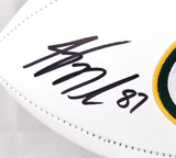 Jordy Nelson Autographed Green Bay Packers Logo Football-Beckett W Hologram *Black Image 2