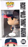 Charlie Sheen Autographed Ricky "Wild Thing" Vaughn Funko Pop #886- JSA W *Blue Image 3