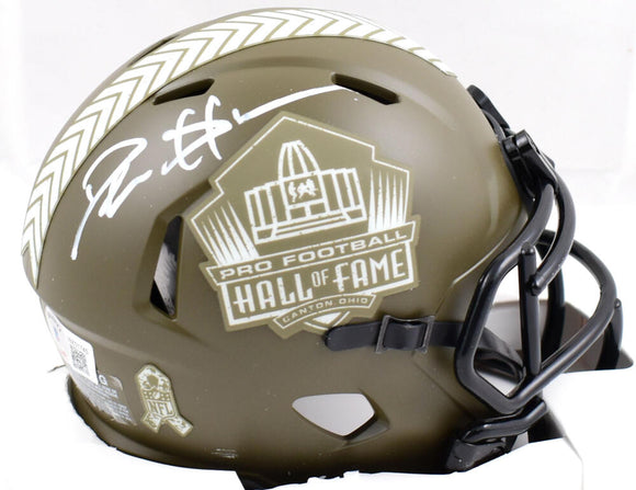 Deion Sanders Autographed NFL HOF Salute to Service Speed Mini Helmet-Beckett W Hologram *White Image 1