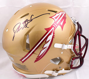 Deion Sanders Autographed Florida State Seminoles F/S 2014 Speed Authentic Helmet - Beckett W Hologram *Black Image 1