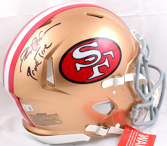 Deion Sanders Autographed San Francisco 49ers F/S 64-95 Speed Authentic Helmet w/Prime Time - Beckett W Hologram *Black Image 1