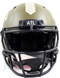 Deion Sanders Signed Atlanta Falcons F/S Salute to Service Speed Authentic Helmet- Beckett W Hologram *Red Image 4