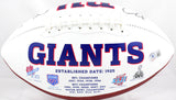 Justin Tuck Osi Umenyiora Autographed New York Giants Logo Football- Beckett W Hologram *Black Image 4