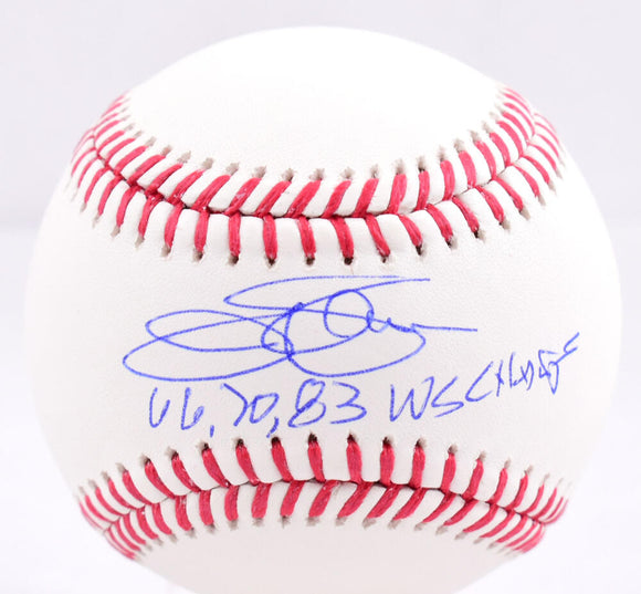 Jim Palmer Autographed Rawlings OML Baseball w/3x WS Champs-Beckett W Hologram *Blue Image 1