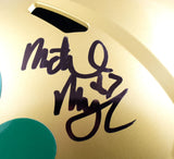 Michael Mayer Autographed Notre Dame F/S Shamrock Speed Helmet w/Play Like a Champ -Beckett W Hologram *Black Image 3
