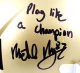 Michael Mayer Autographed Notre Dame F/S Speed Helmet w/Play Like a Champ -Beckett W Hologram *Black Image 2