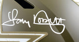 Tony Dorsett Autographed Dallas Cowboys F/S Salute to Service Speed Helmet w/America's Team-Beckett W Hologram *White Image 3