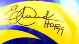 Eric Dickerson Autographed Rams F/S 2020 Speed Authentic Helmet w/HOF *thin - Beckett W Hologram *Black Image 2